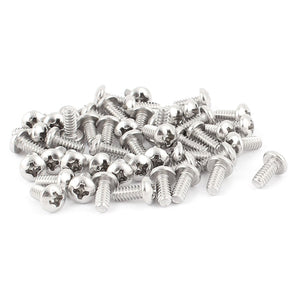 10mm Long #6-32 x 5/16 Inch Phillips Truss Head Machine Screws 50pcs