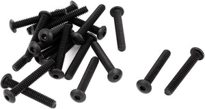 #4-40 x 3/4" UNC Alloy Steel Hex Socket Button Head Screws Black 20Pcs