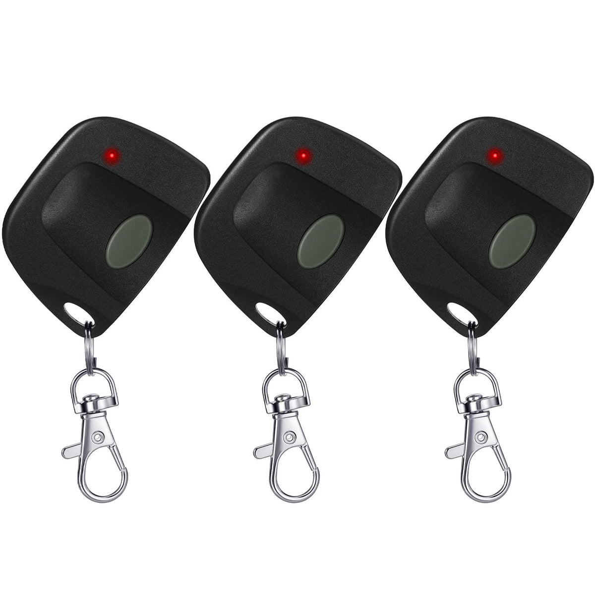 LinkMejor 3 Pcs Portåbner Fjernbetjening Kompatibel med Multicode, Sort, Grå