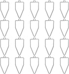 LinkMejor 60Pcs Alloy Open Bezel Pendants, Hollow Frame Pendant Geometric Open Back Frame Pendant for Resin Jewelry Making Earrings Necklace Bracelet DIY, Silver Tone