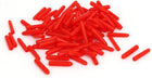 1.5mm Inner Dia Rubber Insulated End Cap Screw Thread Protector Cover Red 100pcs