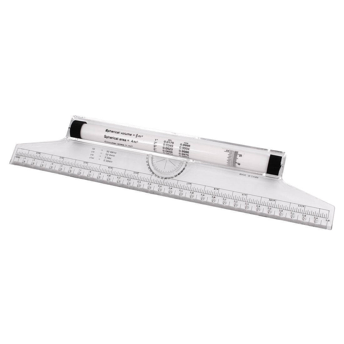 Témplé de protracteur à mesurer polyvalent avec règle roulante 30cm