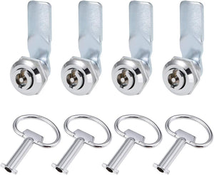 Tüplü Cam Kilit 18mm Sütun Uzunluğu Düz Cam 1/4-inç Kalınlıkta Panel Delikli Anahtar 4Adet