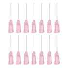 50 Pcs 20G Plastic Dispensing Needles, 1" PP Glue Needle Tube Blunt Luer Lock Tips with PP Flexible Needle for Liquid Glue Gun, Pink