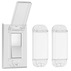 2 Pack Rocker Light Switch Cover Guard, Baby Proof, Clear