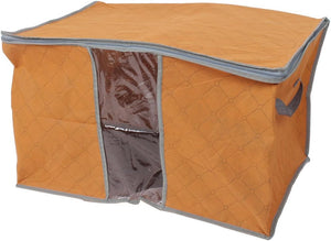 Păturile de căptușe pentru locuință, saci de depunere, haine, cărnă, sac de depunere cu sigilare, organizer, dimensiuni 58 x 35 x 40 cm, portocaliu