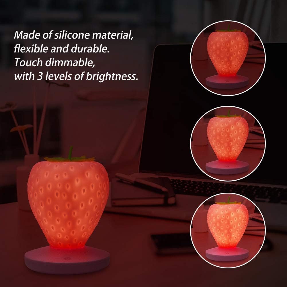 Muz Gecelik Işık, Silikon LED Dokunmatik Lamba, USB Şarj Edilebilir, Ayarlanabilir