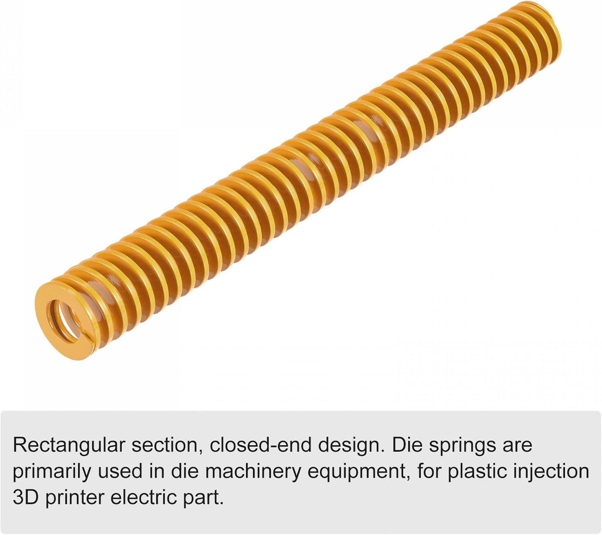 Impressora 3D Mola de Estampagem, 25mm OD 200mm Longa Spiral Estampagem Mola de Compressão Leve Móldex para Parte Elétrica de Impressora 3D, Amarelo
