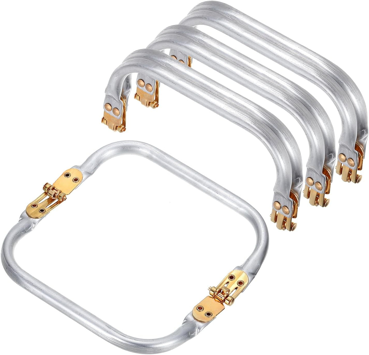 Metal Purse Frame 4Pcs, 5.9" Rectangle Lock Frame Kiss Lock Clasp Bag Frame Hardware Replacements for DIY Purse Handle Bag Making Sewing Craft Carpet