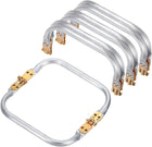 Metal Purse Frame 4Pcs, 5.9" Rectangle Lock Frame Kiss Lock Clasp Bag Frame Hardware Replacements for DIY Purse Handle Bag Making Sewing Craft Carpet