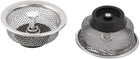 Stainless Steel Bola Bentuk Saringan Mesh Kamar Mandi 8,5cm Dia 2 Pcs