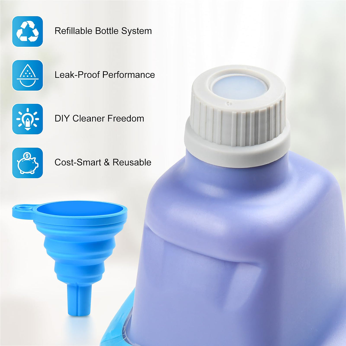 LinkMejor Sticlă Reîncărcabilă pentru Fierăstrăul Mop Swiffer Wet Jet™ - 500ml