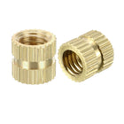 Knurled Insert Nuts - 100Pcs M6 x 8mm Length x 8.5mm OD Female Thread Brass Threaded Insert Embedment Nut for 3D Printer
