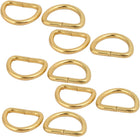LinkMejor® 20mm Inner Width Iron Half Round Non Welded D Ring Gold Tone 10pcs