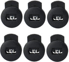LinkMejor 6pcs Plastic Cord Locks Stopper End Spring Stop Single Hole Toggle Fastener Rope End for Drawstring Clothing, Shoelaces, Bag, Black
