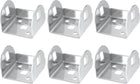 6 Pcs U Bracket for 1.77 Panels, 41 x 45 x 36mm Metal U Shaped Fasteners Brackets for Guardrail or Partitions Connection, Silver