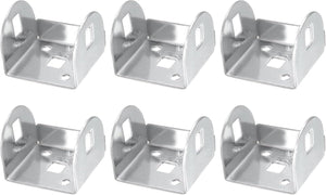 6 Pcs U Bracket for 1.77 Panels, 41 x 45 x 36mm Metal U Shaped Fasteners Brackets for Guardrail or Partitions Connection, Silver