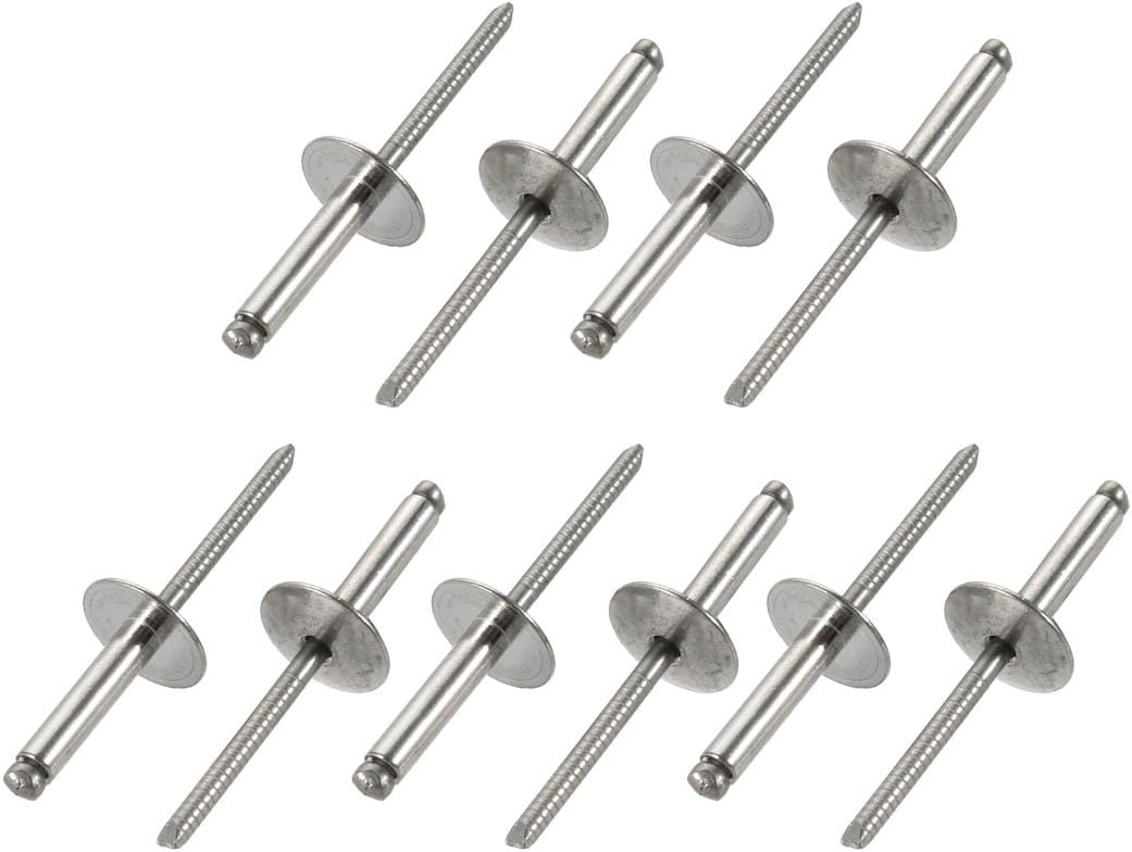 10pcs 20mmx5mmx16mm 304 Stainless Steel Open End Large Flange Blind Rivets