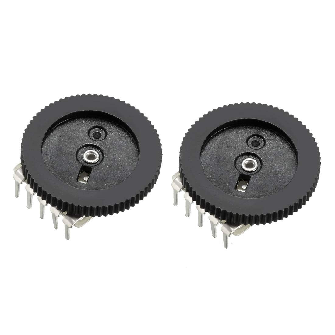 10K Ohm Dial Wheel Potentiometer for Audio Stereo Volume Switch Control 16x2mm 2Pcs