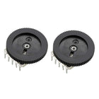 10K Ohm Dial Wheel Potentiometer for Audio Stereo Volume Switch Control 16x2mm 2Pcs