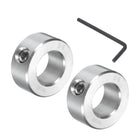 2 Pcs Set Screw Shaft Collar 5/8"Bore, 304 Stainless Steel Shaft Collars, 1-1/8"OD, 1/2"Thickness, Axle Collar Clamp with a Hex Wrench