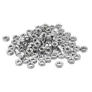 Hex Menteşe, M6x1mm Metrik Kaba Çıkma Hexagon Menteşe, Karbon Çelik, 100 Adet (Gümüş Ton)