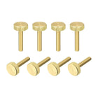 Knurled Thumb Screws, M4x20mm Flat Brass Bolts Grip Knobs Fasteners for PC, Electronic, Mechanical 8Pcs