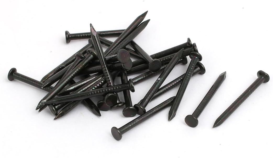 Hardware Nails 2mm x 25mm Fiber Concrete Cement Wall Point Tip Nails Black 30pcs