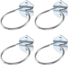 4Pcs Metal Square Peg Board Hooks, 4.7x3.1 Heavy Duty Exhibition Display Hooks Square Hole Peg Round for 3/8" Spaced Pegboards, Retail Shelf Rack Hook, Silver