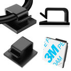 120 PCS Cable Clips, Adhesive Cord Clips for Wires on Wall, Strong Wire Clips Holders Cord Organizer for Cable Management, Christmas Lights, USB, Phone Charger, Cat 6, Car Dash Cam (Small, Black)