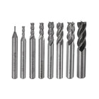 Square Nose End Mills Sets 4-Flute 1/4" 1/8" 3/8" 3/16" 1/2" 1/16" 5/32" 5/16" High-Speed Steel CNC Milling Cutter Bits Tool for Aluminum Steel Cutting Metalworking