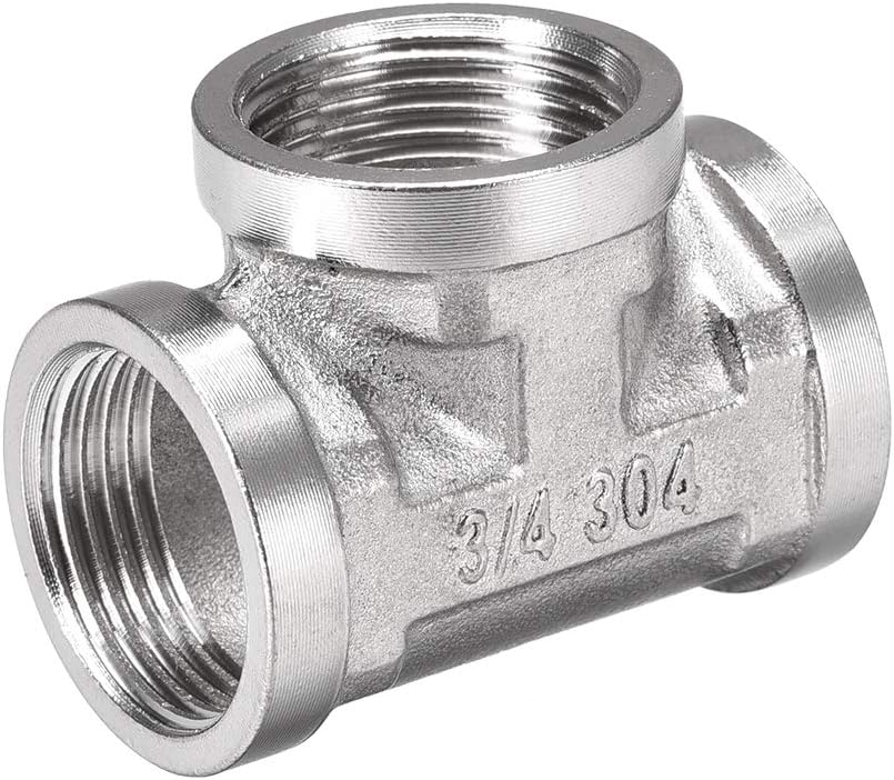 Stainless Steel 304 Cast Pipe Fitting G3/4 Female Thread Tee Shaped Connector Coupler
