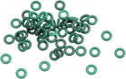 Fluorine Rubber O-Rings, 4mm OD 2mm ID 1mm Width FKM Seal Gasket for Machinery Plumbing, Green, Pack of 50