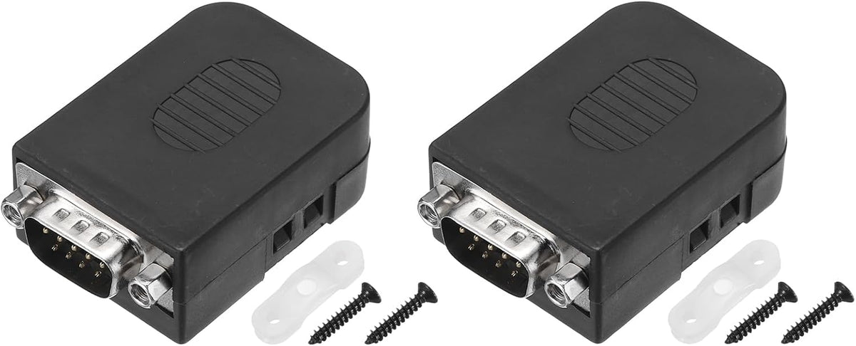2pcs D-sub DB9 Breakout Board Connector 9-pin Male RS232 Serial Adapter Solderless Terminal Block for CNC Controller Motor Computer