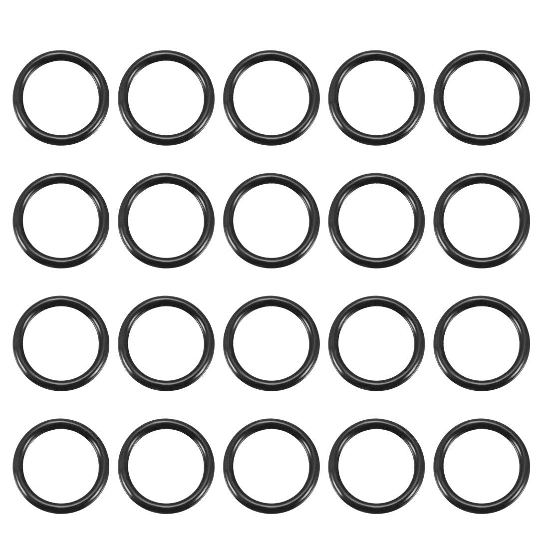 Nitrile Rubber O-Rings, 18mm OD 14mm ID 2mm Width, Metric Sealing Gasket, Pack of 20
