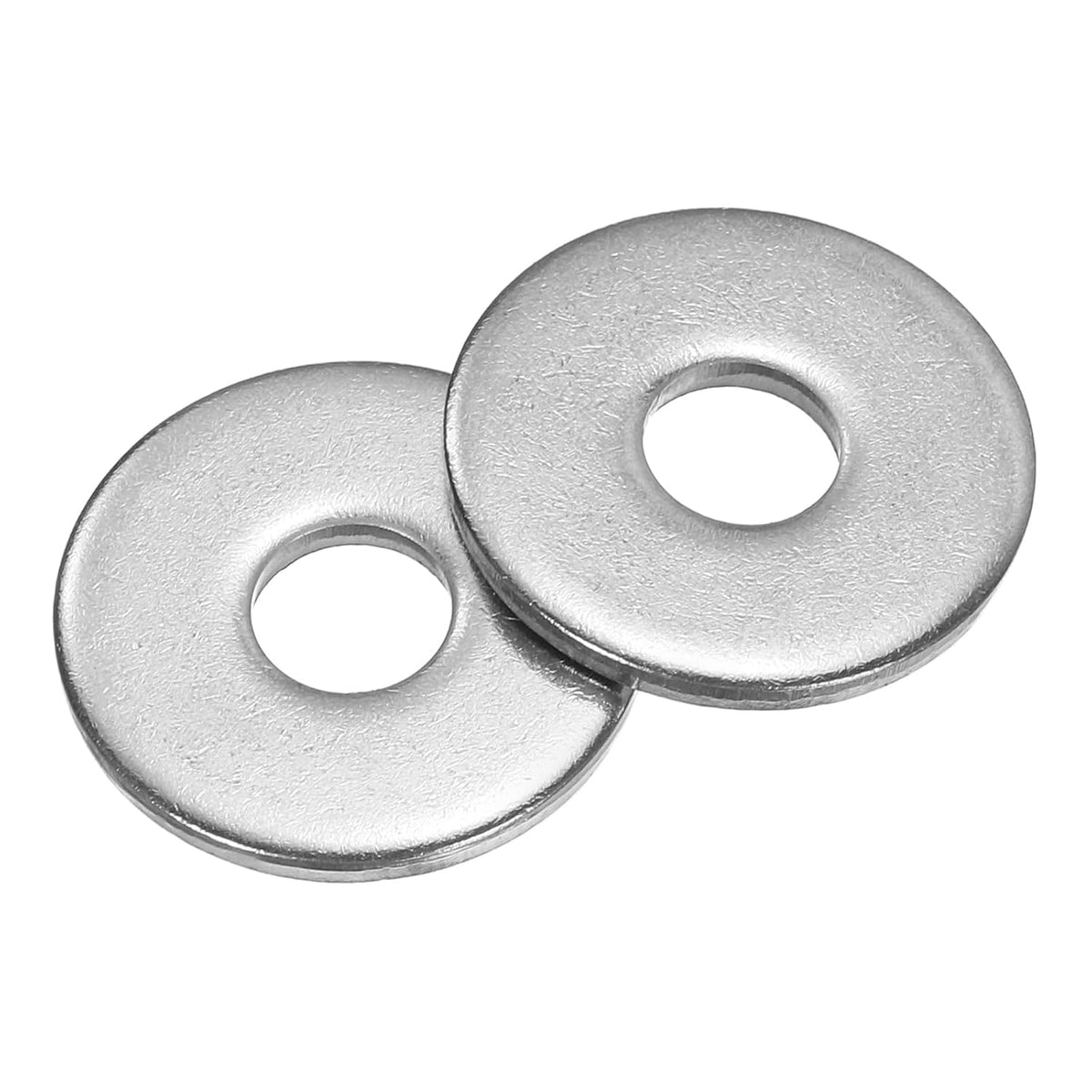 50 Pcs Fender Washers, M6 304 Stainless Steel Flat Washer Fastener Sealing Gasket, Silver