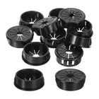 20Pcs Cable Grommets, Snap Bushing Grommet for Holes with 1.18"(30mm) Mounting, Round Nylon Snap in Cable Desk Grommet for Cables and Cords Management, Black