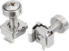20 Pack, Cage Nuts and Screws, M5x20mm, Carbon Steel Nickel Plated for Server Rack Cabinet