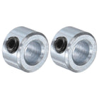 2pcs Set Screw Collars 1/4" Bore Carbon Steel Shaft Collars, 1/2" OD, 5/16" Width Axle Collar Clamp for Linear Rod Shaft Guide