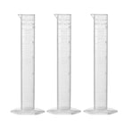 Plastic Graduated Cylinder, 50ml Measuring Cylinder, Science Test Tube Beakers, Single Metric Scale, Clear Hex Base Flask for Lab Home 3pcs