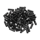 100Pcs Silicone End Caps, 2mm(1/16") ID 14.5mm(9/16") Height Round Rubber Elastic Screw Thread Protectors Soft Flexible Screw Bolt Covers Caps for Metal Tube Rod Bolt, Black