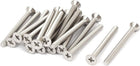 M4x45mm 316 Stainless Steel Flat Head Phillips Machine Screws Fasteners 20 Pcs