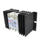 DC to AC Solid State Relay, SSR-75DA-H 75A 3-32V 90-480V + Aluminum Heat Sink