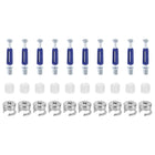 10Set 15x11.5mm Furniture Cam Lock Fitting with 6x40mm Dowel Fasteners, 3-in-1 Metal Furniture Board Connecting Screws Bolts Assortment Kit for Cabinets Chairs Drawer, Blue