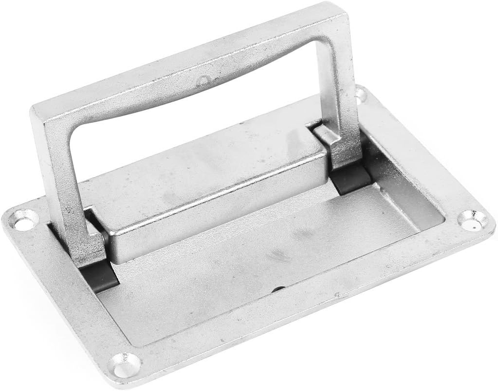 Porta de Gabinete 11x7cm Trava Metálica Retirada Deslizante Puxador de Transporte