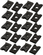 20pcs Fit M4/ST4.2 Screw 65Mn Steel Speed Fastener U Nut Black 17mm x 11mm