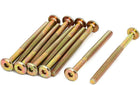 M6x75mm Flat Hex Socket Head Hexagon Furniture Bolts Connector Fastener 10pcs