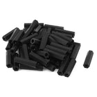 M3x22mm Female Thread Nylon Hex Standoff Spacer Pillar Black 50pcs