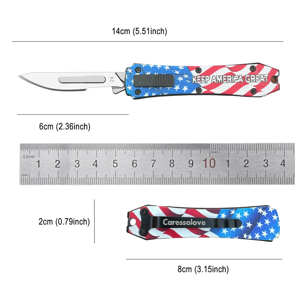 LinkMejor EDC sammenrullbar skalpellkniv, Mini boksåpner