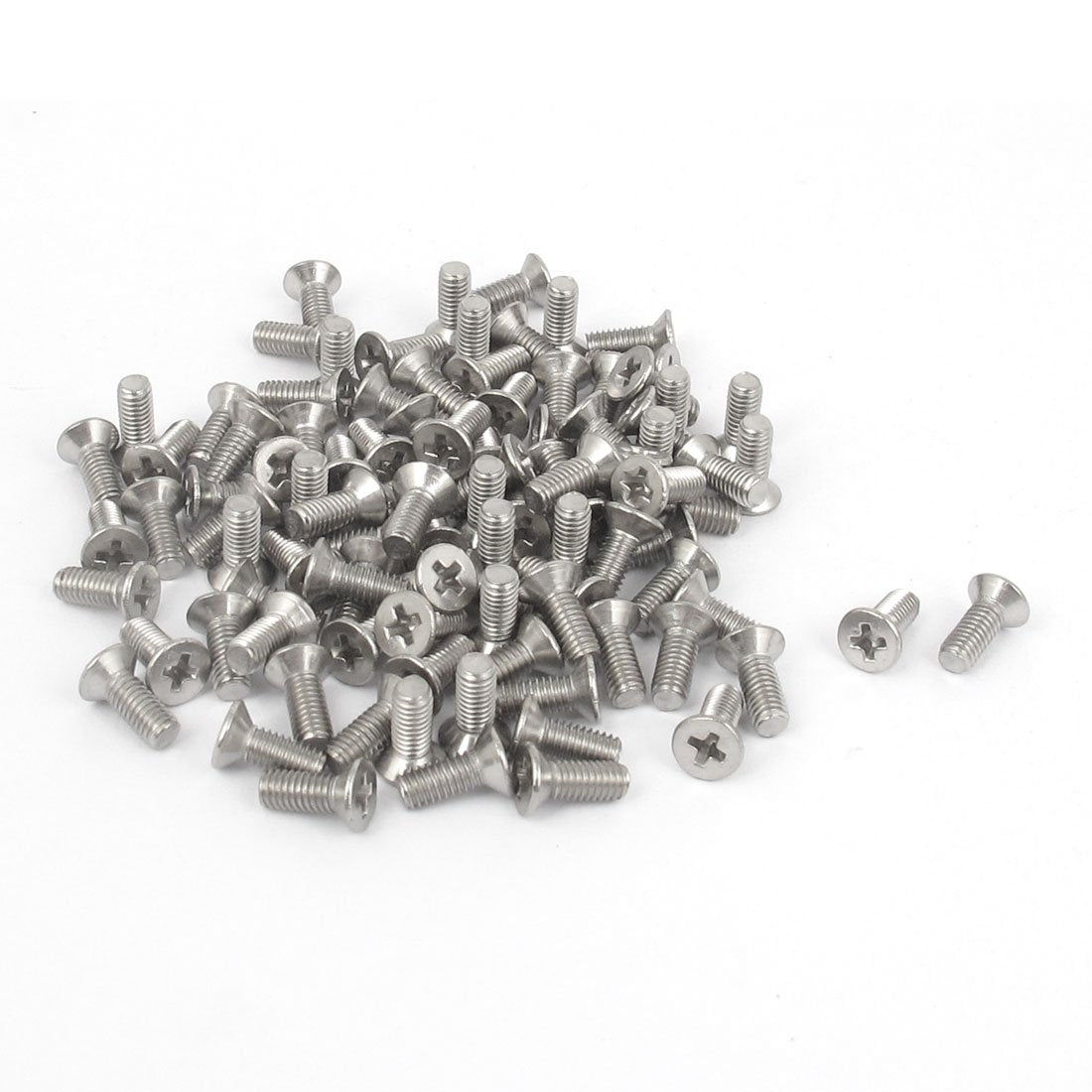 a15101300ux0191 M3 x 8mm Phillips Flat Head Countersunk Bolts Machine Screws (Pack of 100)